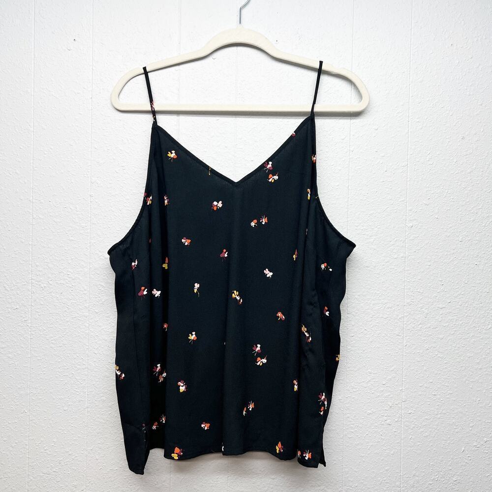 Halogen Tank Top Womens 2X Lightweight Dark Floral Boho Y2K Fairy Grunge Dainty